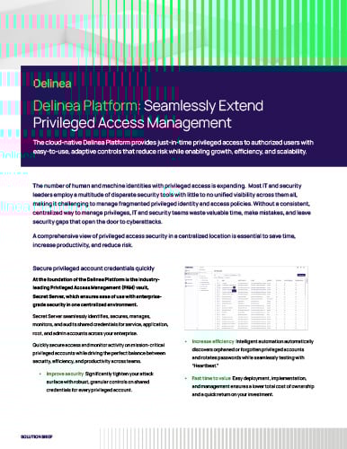 Delinea Platform Solution Brief