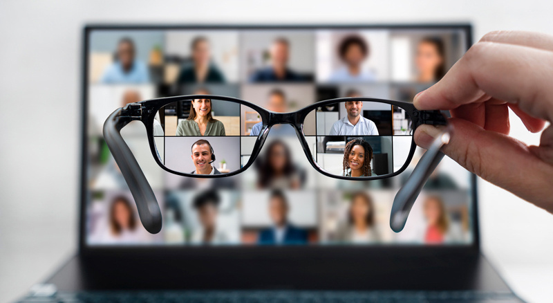 Business users in a group meeting